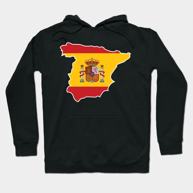 Spain map flag designs Hoodie by D_designs